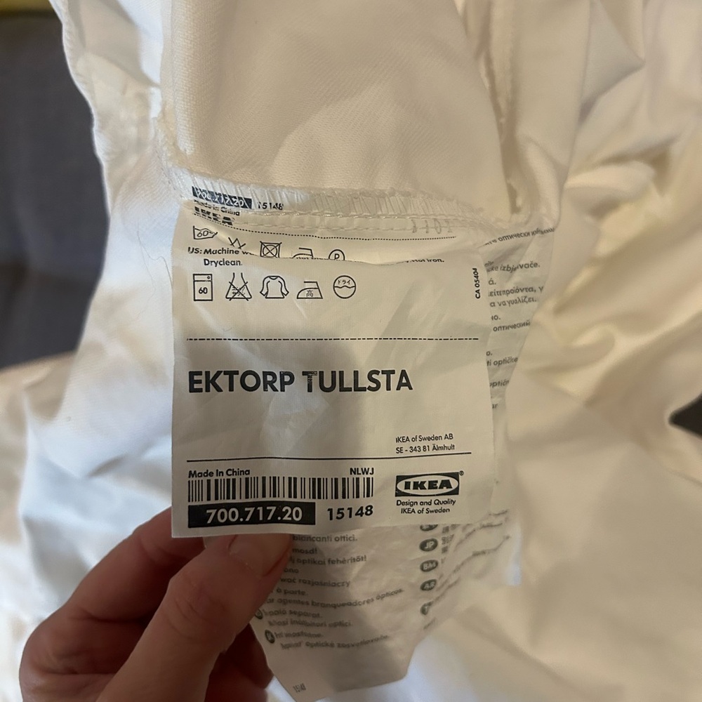 Set of two IKEA EKTORP TULLSTA Cream Slipcovers